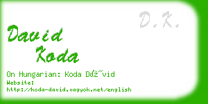 david koda business card